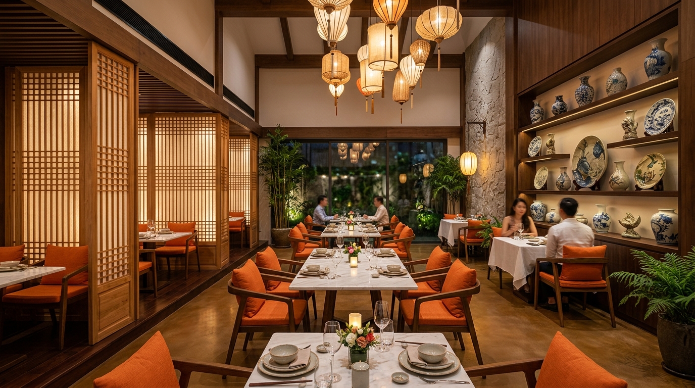 Dining ambience at Đan & Sen